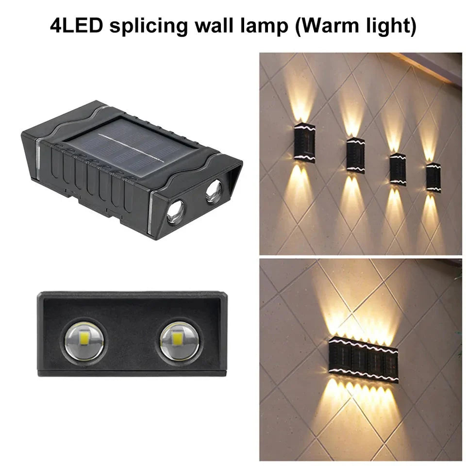 Dekorativne Solarne Zidne Lampe 4 Komada