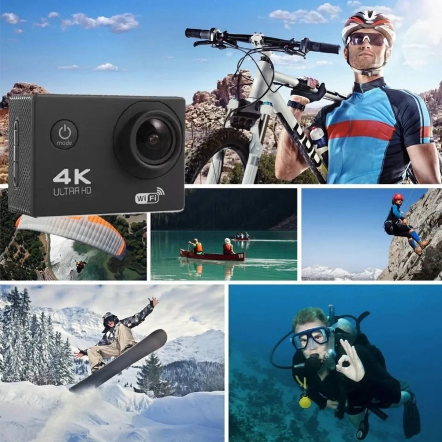 Akciona Sportska Kamera - ULTRA HD 4K WiFi