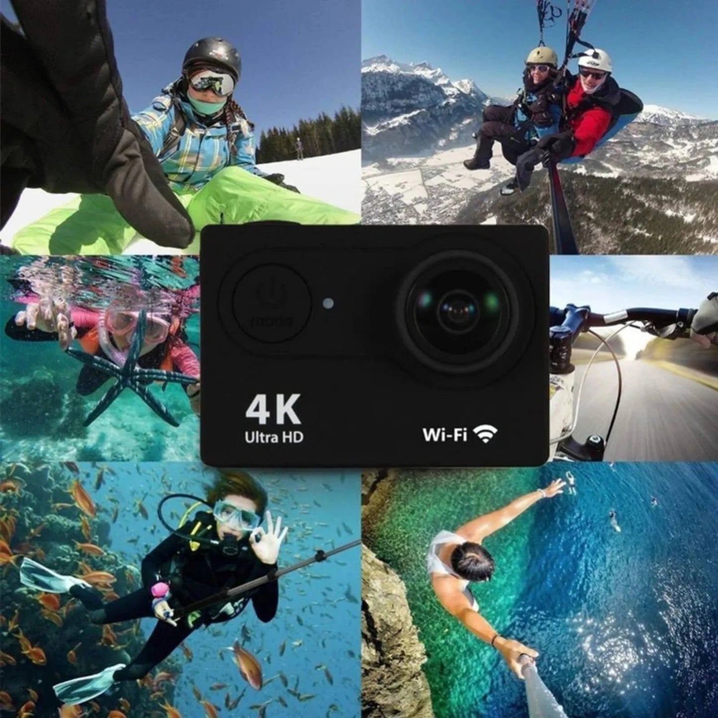 Akciona Sportska Kamera - ULTRA HD 4K WiFi