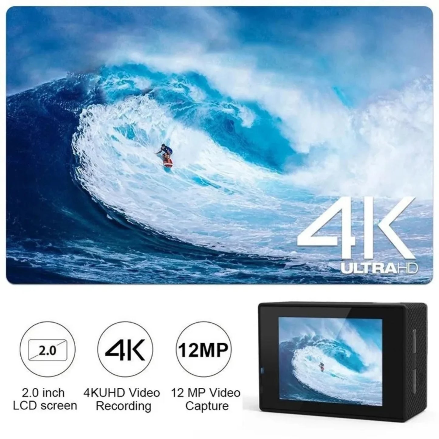 Akciona Sportska Kamera - ULTRA HD 4K WiFi