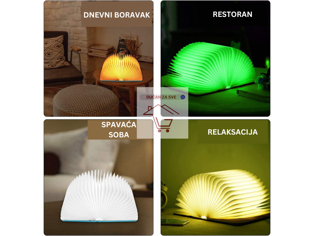 Lampa u Obliku Knjige