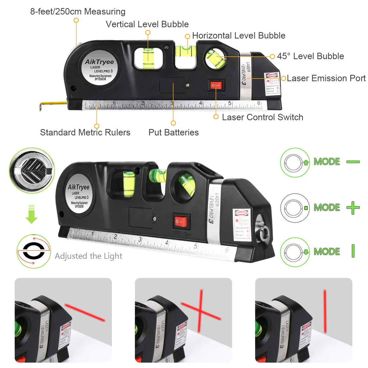 Laser Level Pro 3 - Multifunkcionalna Libela sa Laserom