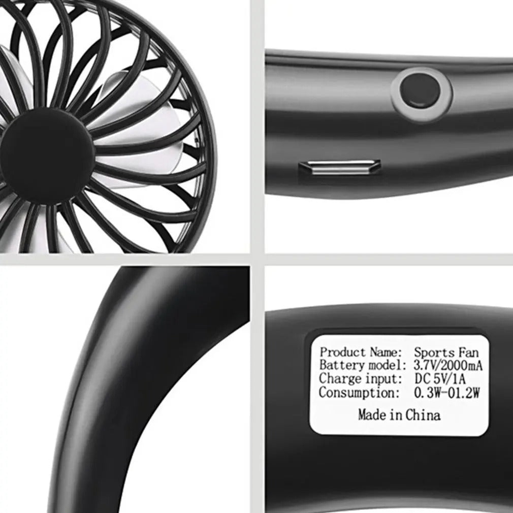 Nosivi Sportski Ventilator za Oko Vrata