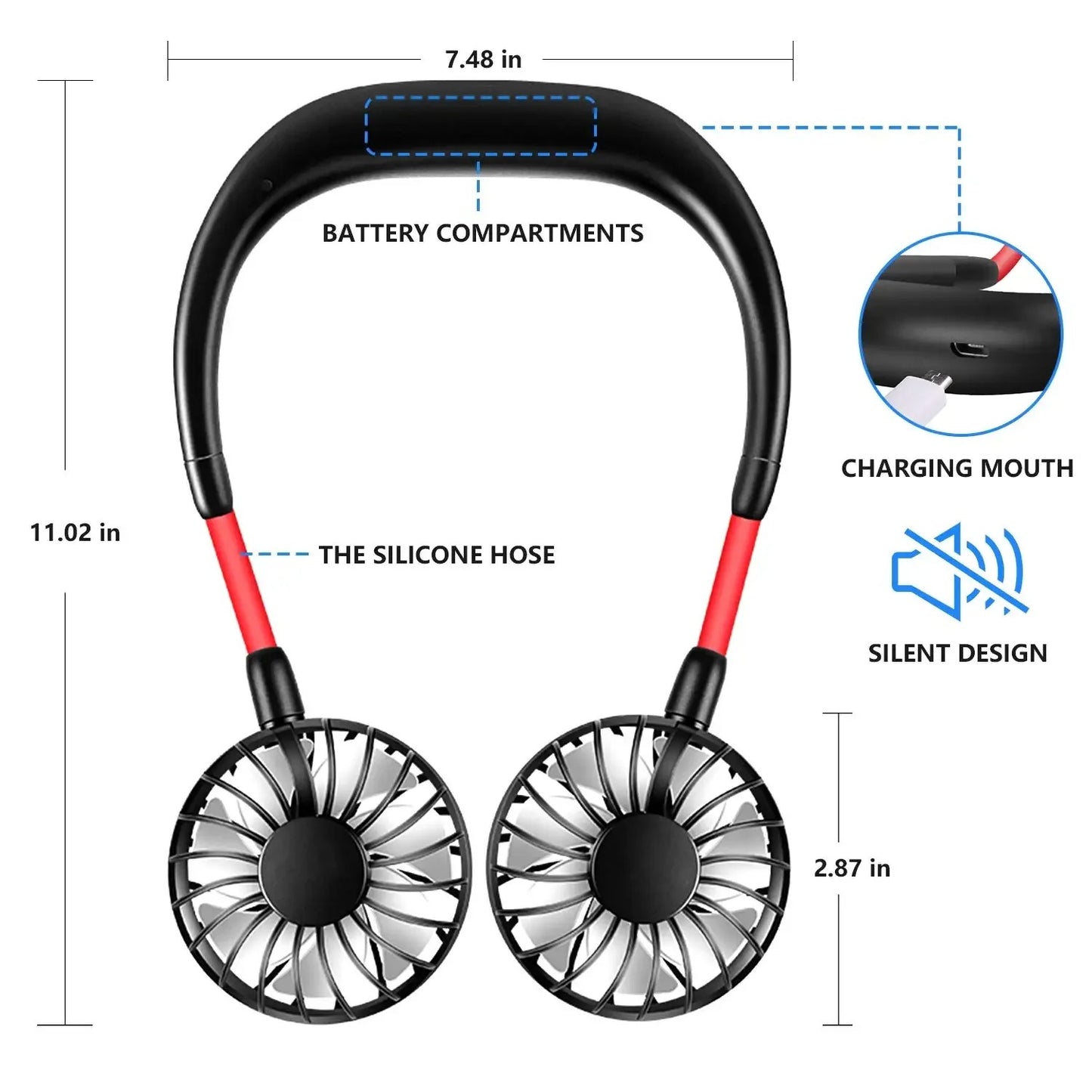 Nosivi Sportski Ventilator za Oko Vrata