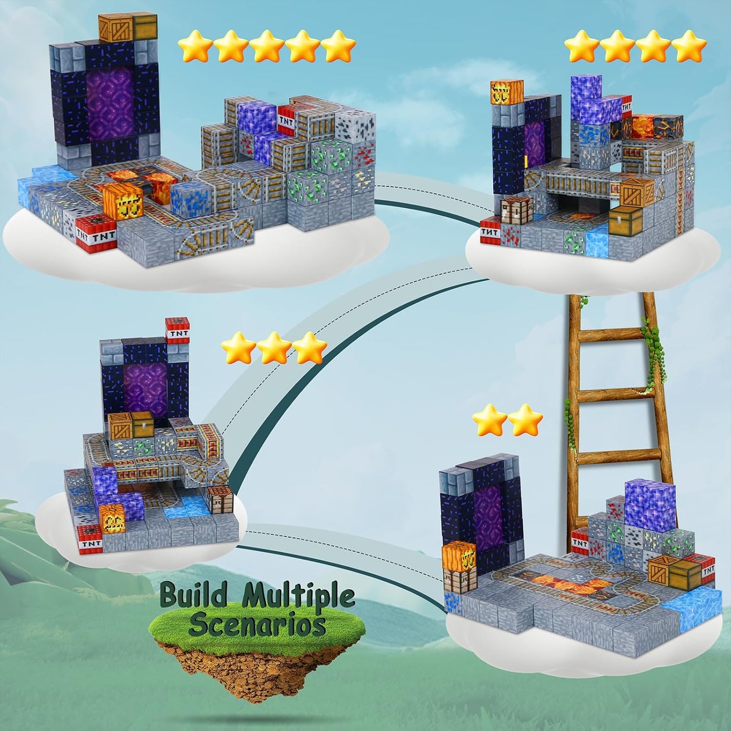 Minecraft Magnetne Kocke – Creative World Setovi (76 i 192 Dijela)