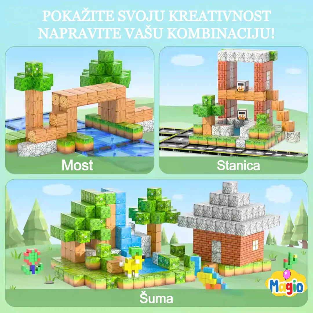 Minecraft Magnetne Kocke – Creative World Setovi (76 i 192 Dijela)