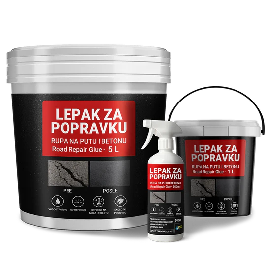 Ljepak za Popravku Rupa na Putu i Betonu
