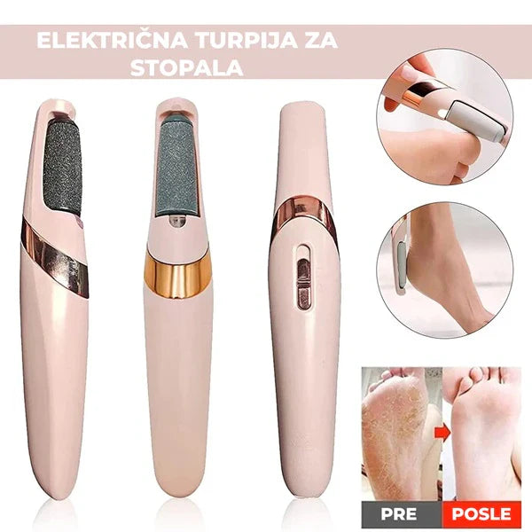 Električna Turpija za Pete sa Dva Nastavka